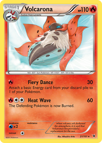 Volcarona (21/101) [Black & White: Noble Victories] Reverse Holofoil