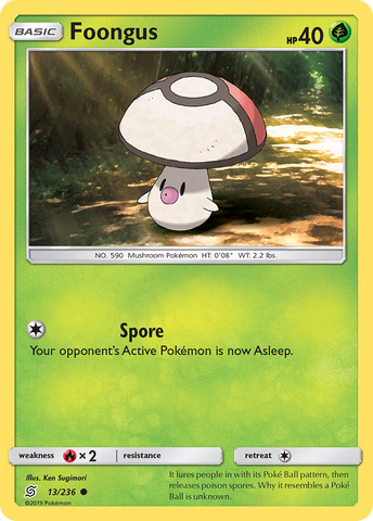 Foongus (13/236) [Sun & Moon: Unified Minds] Reverse Holofoil