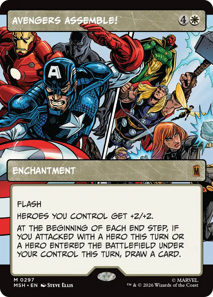 Avengers Assemble! (Borderless) (0297) [Marvel Super Heroes] Foil