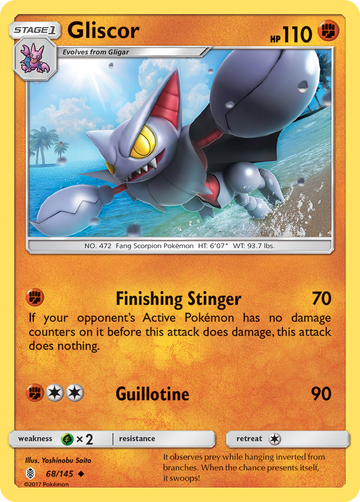 Gliscor (68/145) [Sun & Moon: Guardians Rising] Reverse Holofoil