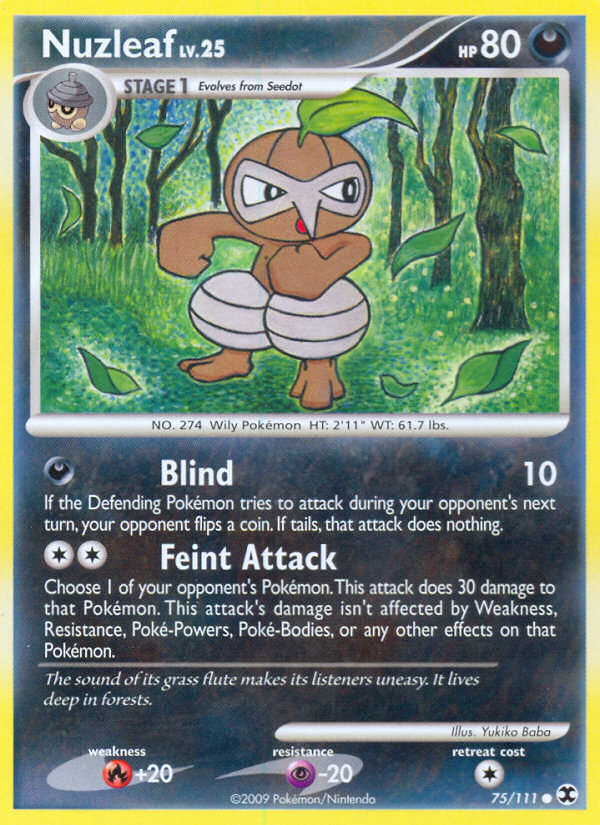 Nuzleaf (75/111) [Platinum: Rising Rivals] Reverse Holofoil