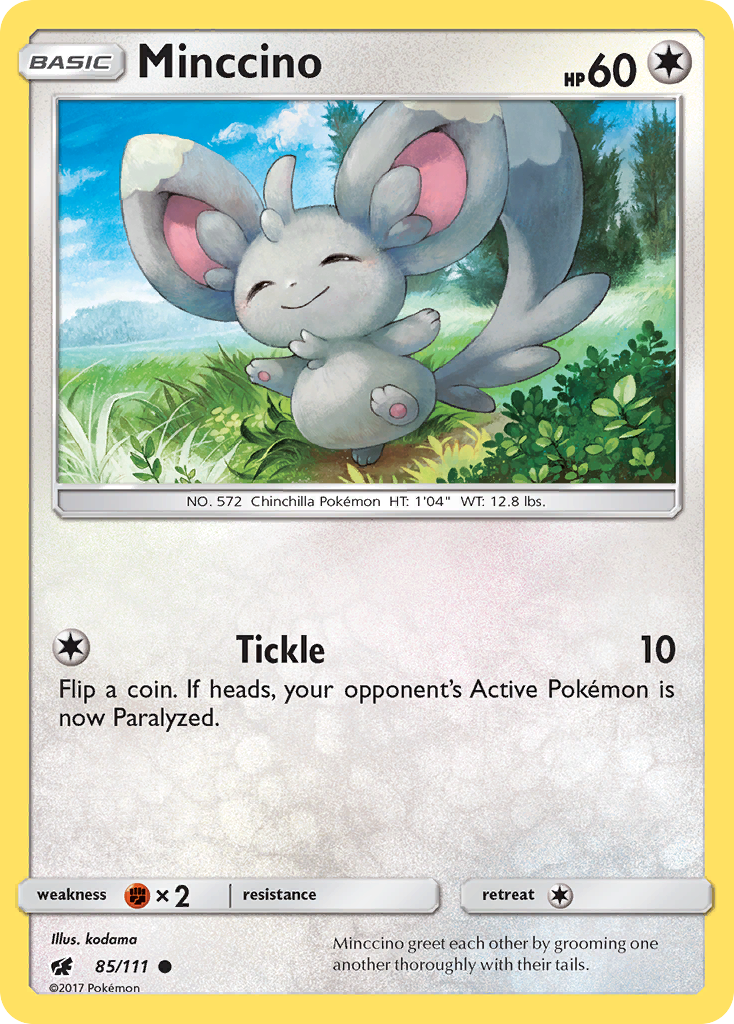 Minccino (85/111) [Sun & Moon: Crimson Invasion] Reverse Holofoil