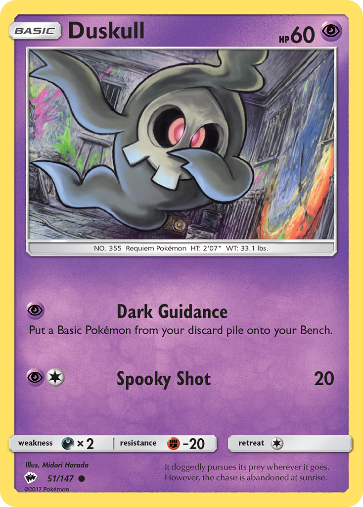 Duskull (51/147) [Sun & Moon: Burning Shadows] Reverse Holofoil