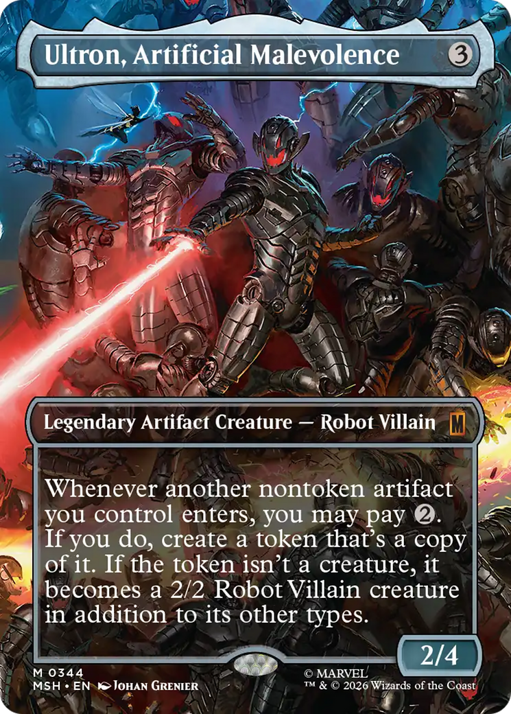 Ultron, Artificial Malevolence (Borderless) (0344) [Marvel Super Heroes] Foil