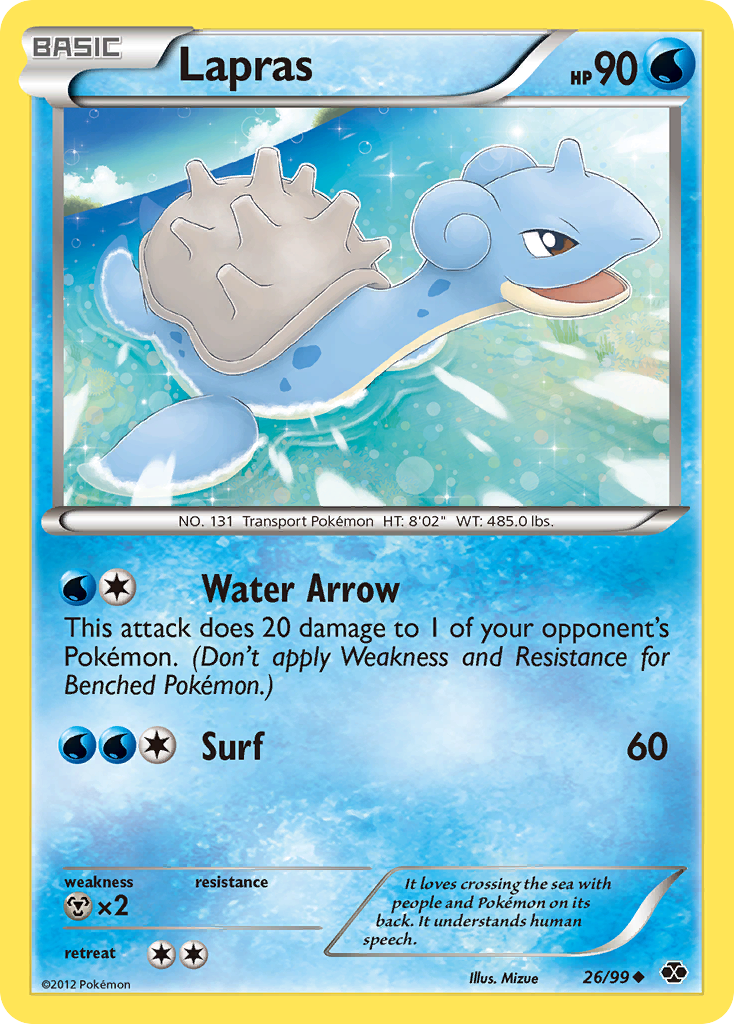Lapras (26/99) [Black & White: Next Destinies] Reverse Holofoil
