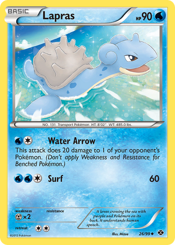 Lapras (26/99) [Black & White: Next Destinies] Reverse Holofoil