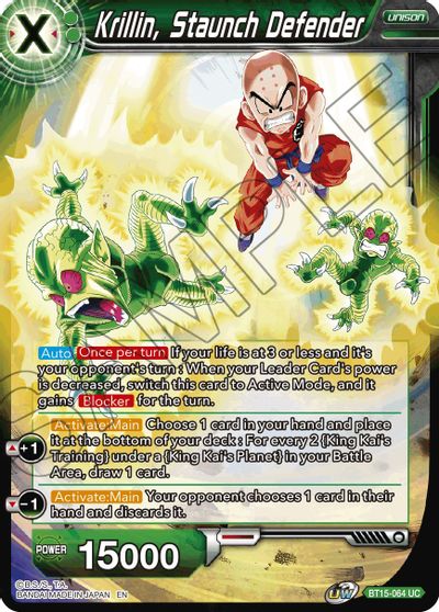 Krillin, Staunch Defender (BT15-064) [Saiyan Showdown] Parallel Foil