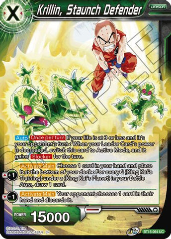 Krillin, Staunch Defender (BT15-064) [Saiyan Showdown] Parallel Foil