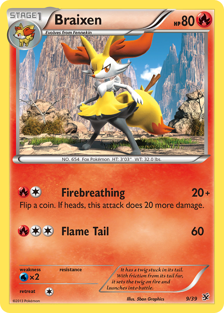 Braixen (9/39) [XY: Kalos Starter Set] Holofoil
