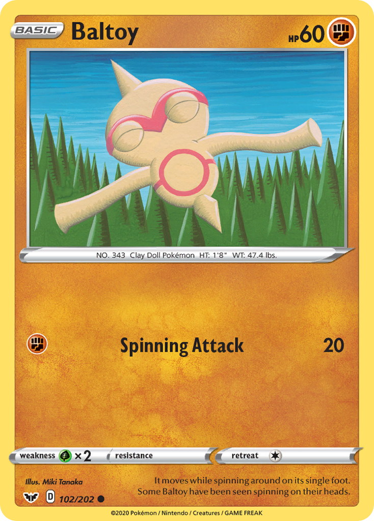 Baltoy (102/202) [Sword & Shield: Base Set] Reverse Holofoil