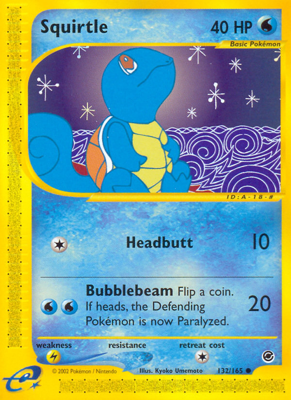 Squirtle (132/165) [Expedition: Base Set] Reverse Holofoil