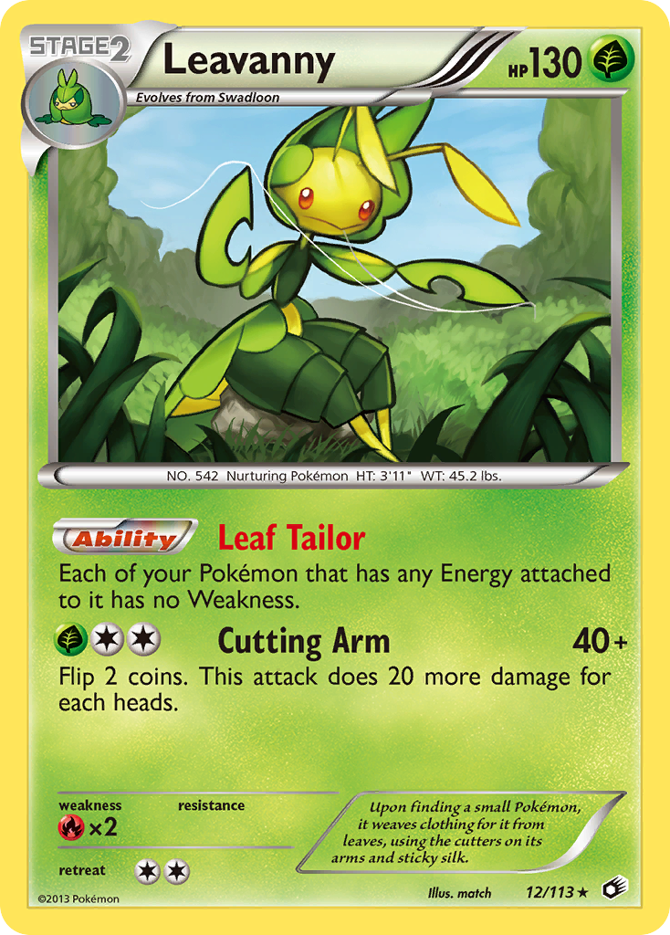 Leavanny (12/113) [Black & White: Legendary Treasures] Reverse Holofoil