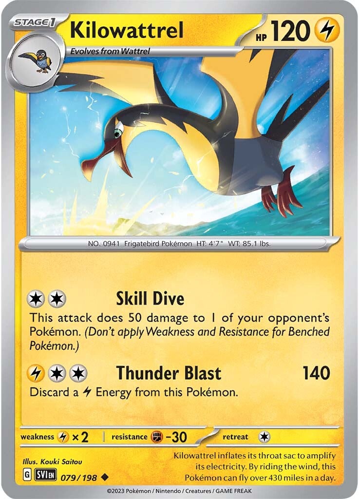 Kilowattrel (079/198) [Scarlet & Violet: Base Set] Reverse Holofoil