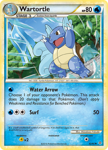 Wartortle (42/95) [HeartGold & SoulSilver: Unleashed] Reverse Holofoil