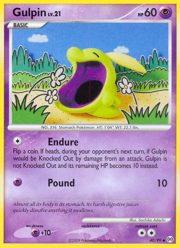 Gulpin (40/99) [Platinum: Arceus] Reverse Holofoil