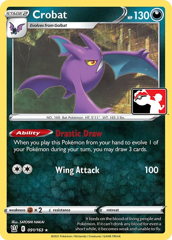 Crobat (091/163) [Prize Pack Series One] Holofoil
