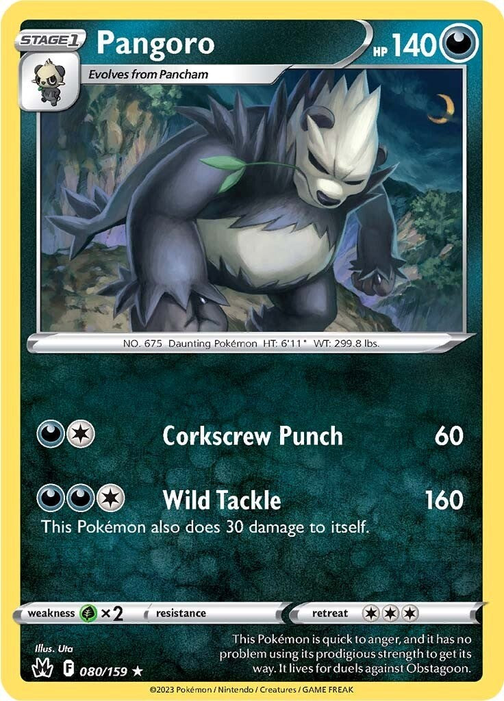 Pangoro (080/159) [Sword & Shield: Crown Zenith] Reverse Holofoil