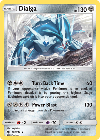Dialga (127/214) [Sun & Moon: Lost Thunder] Reverse Holofoil