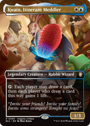 Kwain, Itinerant Meddler (Borderless) [Bloomburrow Commander] Foil