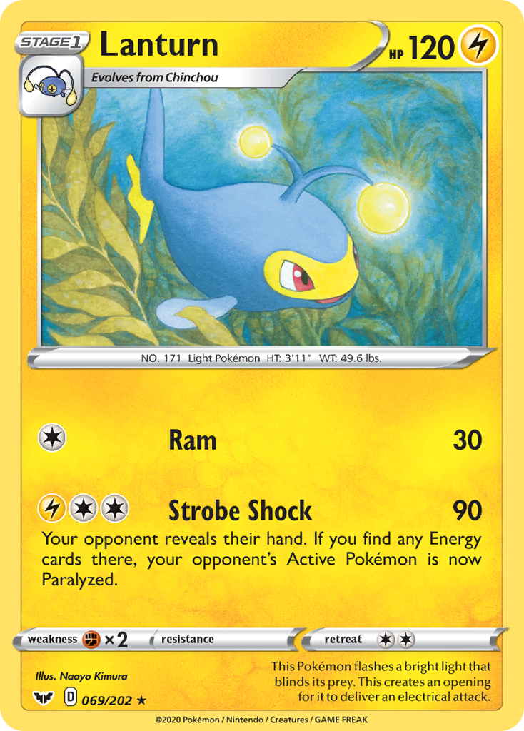 Lanturn (069/202) [Sword & Shield: Base Set] Reverse Holofoil