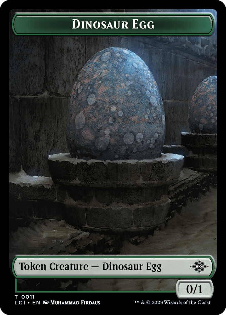 Dinosaur Egg // Dinosaur (0010) Double-Sided Token [The Lost Caverns of Ixalan Tokens] Foil