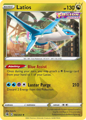 Latios (194/264) [Sword & Shield: Fusion Strike] Reverse Holofoil