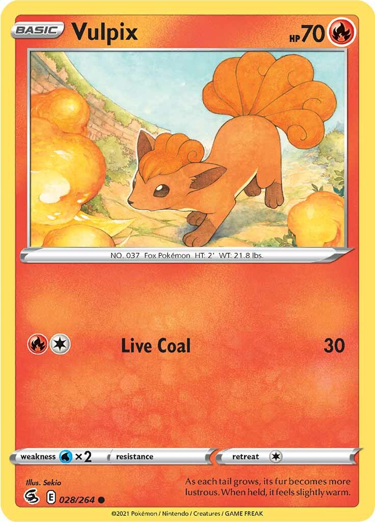 Vulpix (028/264) [Sword & Shield: Fusion Strike] Reverse Holofoil