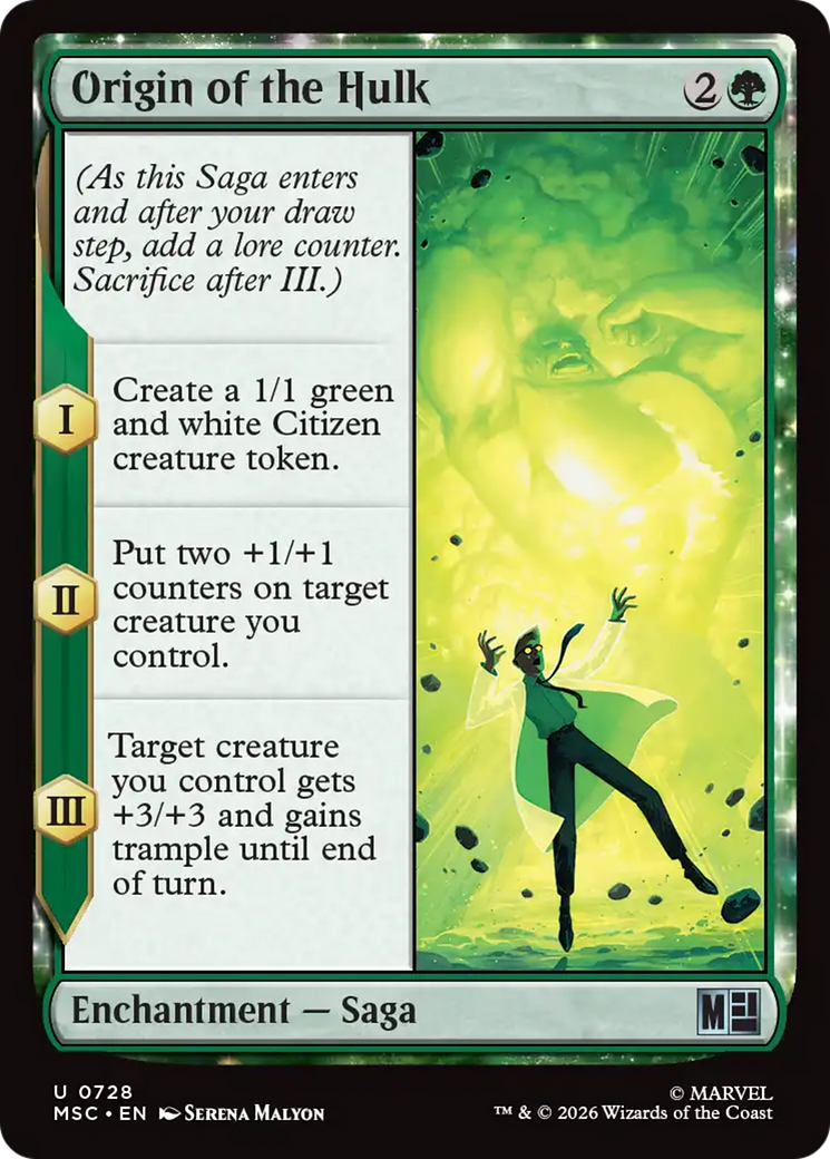 Origin of the Hulk [Marvel Super Heroes Commander] Foil