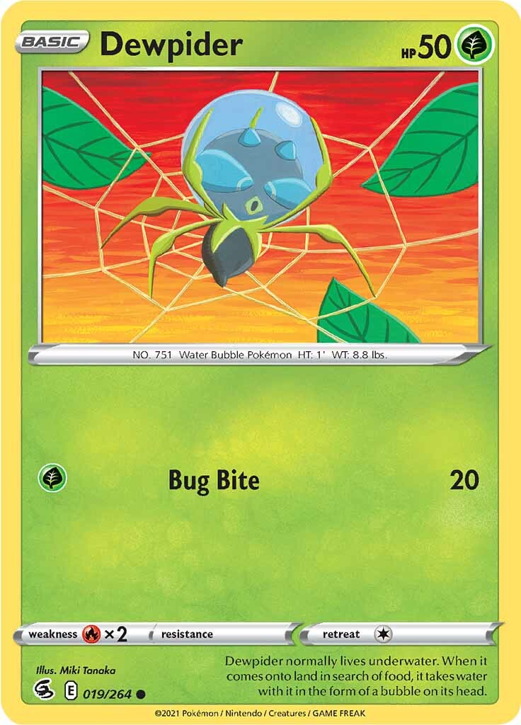 Dewpider (019/264) [Sword & Shield: Fusion Strike] Reverse Holofoil