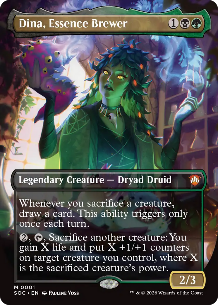 Dina, Essence Brewer (Borderless) [Secrets of Strixhaven Commander] Foil