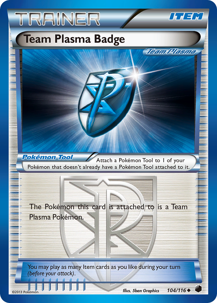 Team Plasma Badge (104/116) [Black & White: Plasma Freeze] Reverse Holofoil