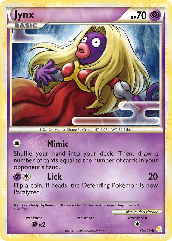 Jynx (69/123) [HeartGold & SoulSilver: Base Set] Reverse Holofoil