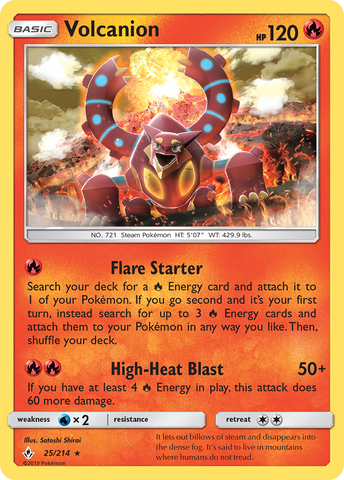 Volcanion (25/214) [Sun & Moon: Unbroken Bonds] Reverse Holofoil