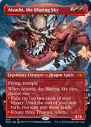 Atsushi, the Blazing Sky (Borderless Alternate Art) [Kamigawa: Neon Dynasty] Foil
