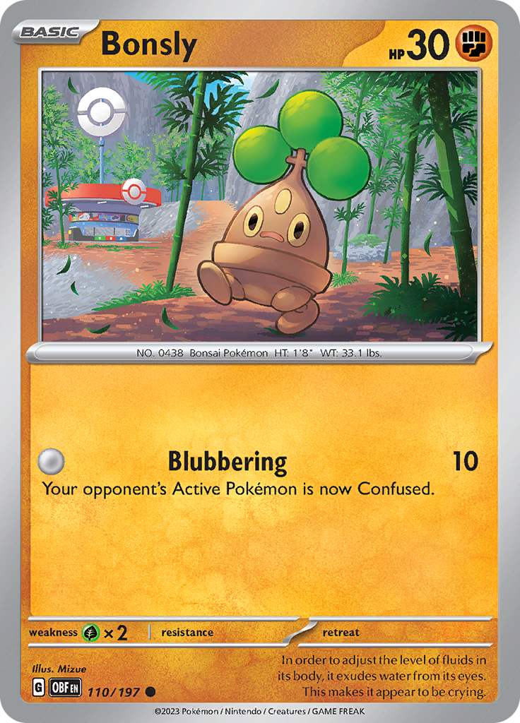 Bonsly (110/197) [Scarlet & Violet: Obsidian Flames] Reverse Holofoil
