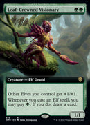 Leaf-Crowned Visionary (Extended Art) [Dominaria United] Foil