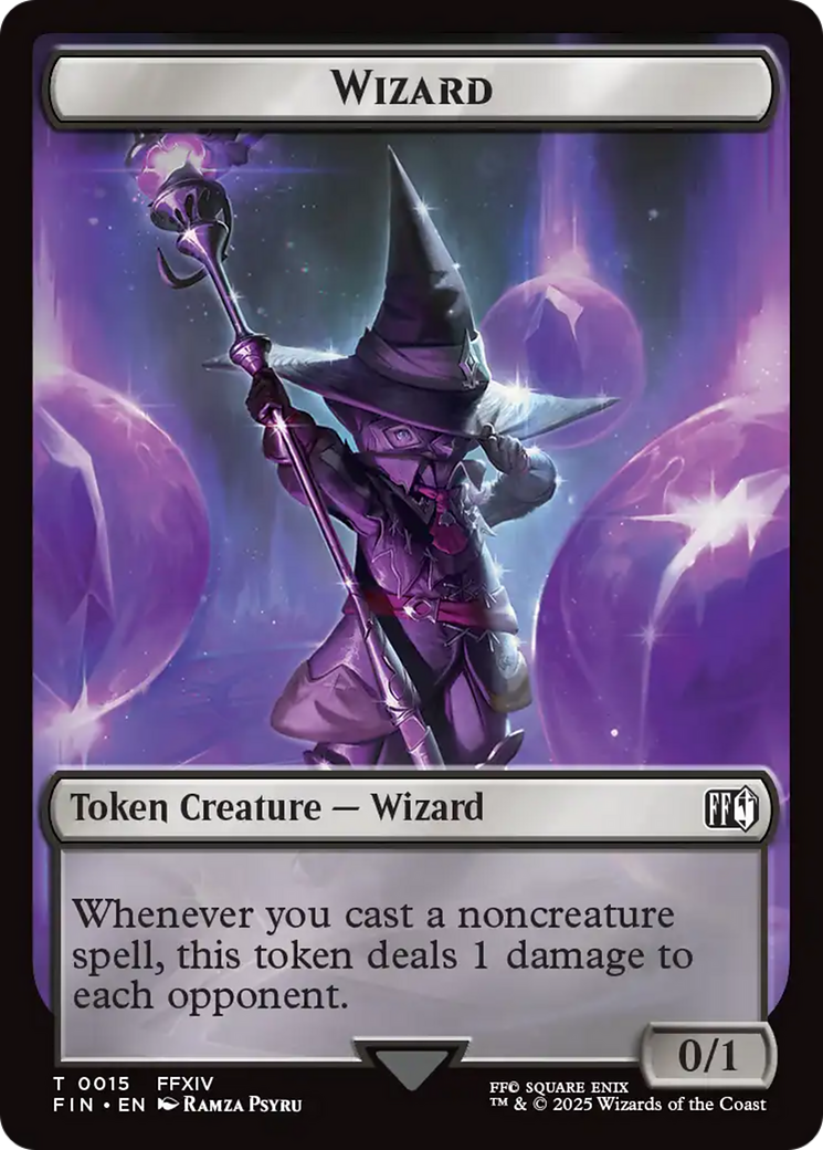 Bird (0017) // Wizard (0015) Double-Sided Token [FINAL FANTASY Tokens] Foil