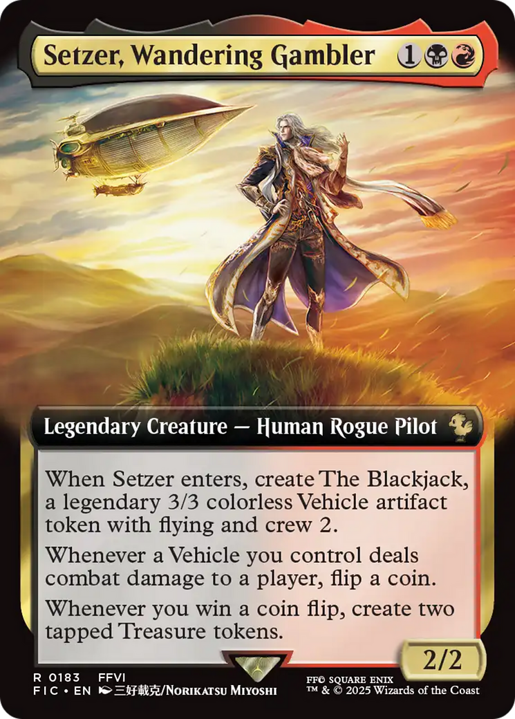 Setzer, Wandering Gambler (Extended Art) [FINAL FANTASY Commander] Foil