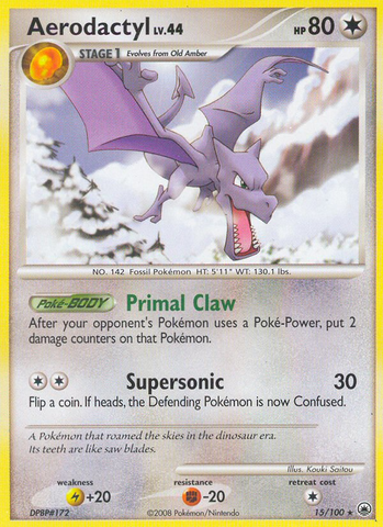 Aerodactyl (15/100) [Diamond & Pearl: Majestic Dawn] Reverse Holofoil