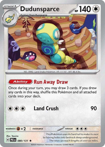 Dudunsparce (080/131) [Scarlet & Violet: Prismatic Evolutions] Reverse Holofoil