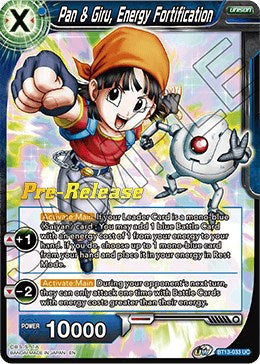 Pan & Giru, Energy Fortification (BT13-033) [Supreme Rivalry Prerelease Promos]