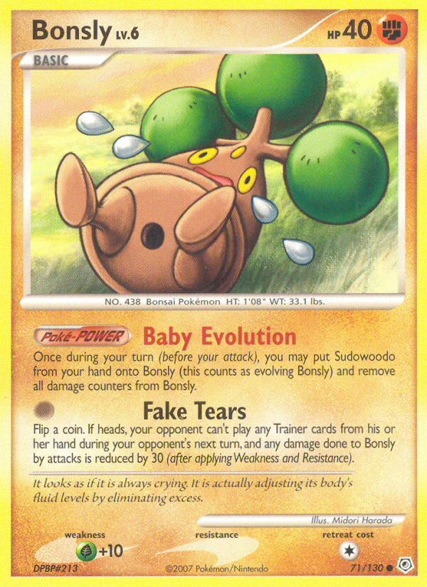 Bonsly (71/130) [Diamond & Pearl: Base Set] Reverse Holofoil