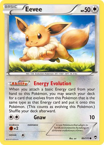 Eevee (80/111) [XY: Furious Fists] Reverse Holofoil