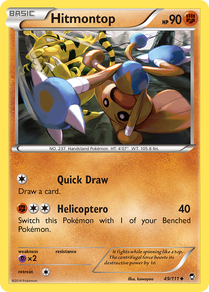 Hitmontop (49/111) [XY: Furious Fists] Reverse Holofoil
