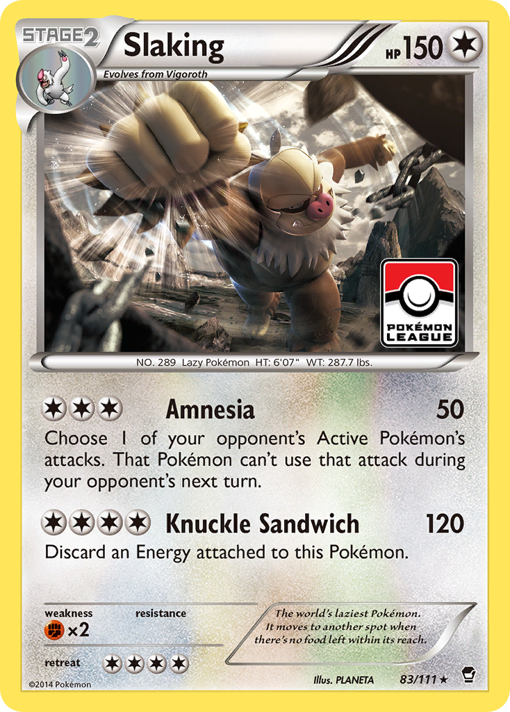 Slaking (83/111) [XY: Furious Fists] Reverse Holofoil