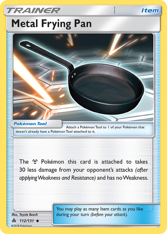 Metal Frying Pan (112/131) [Sun & Moon: Forbidden Light] Reverse Holofoil