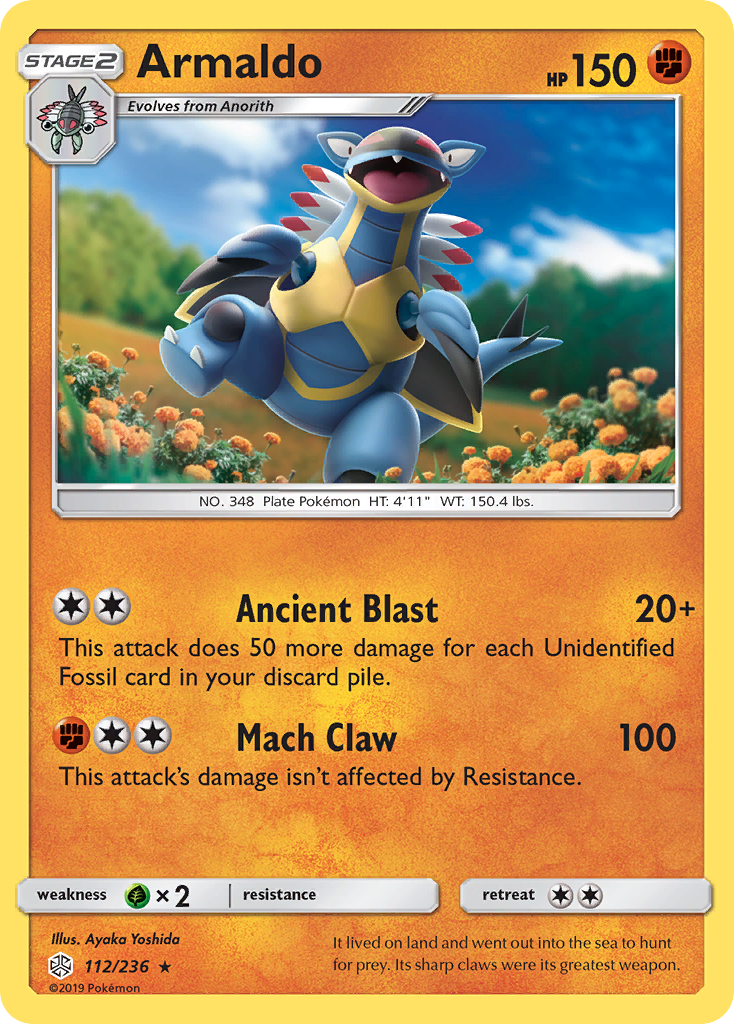 Armaldo (112/236) [Sun & Moon: Cosmic Eclipse] Reverse Holofoil