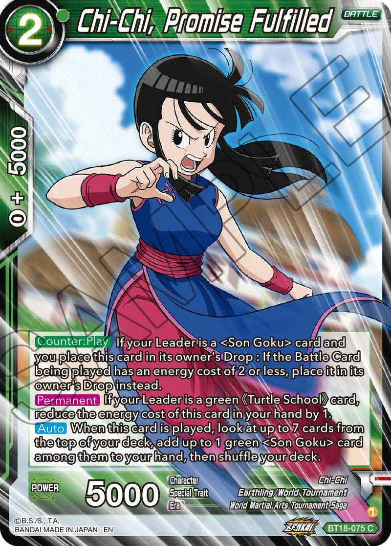 Chi-Chi, Promise Fulfilled (BT18-075) [Dawn of the Z-Legends] Parallel Foil