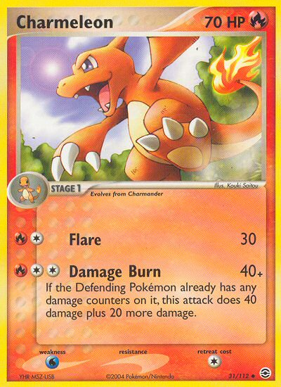 Charmeleon (31/112) [EX: FireRed & LeafGreen] Reverse Holofoil