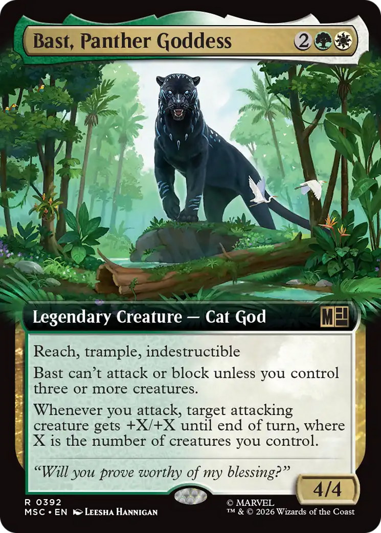 Bast, Panther Goddess (Extended Art) [Marvel Super Heroes Commander] Foil